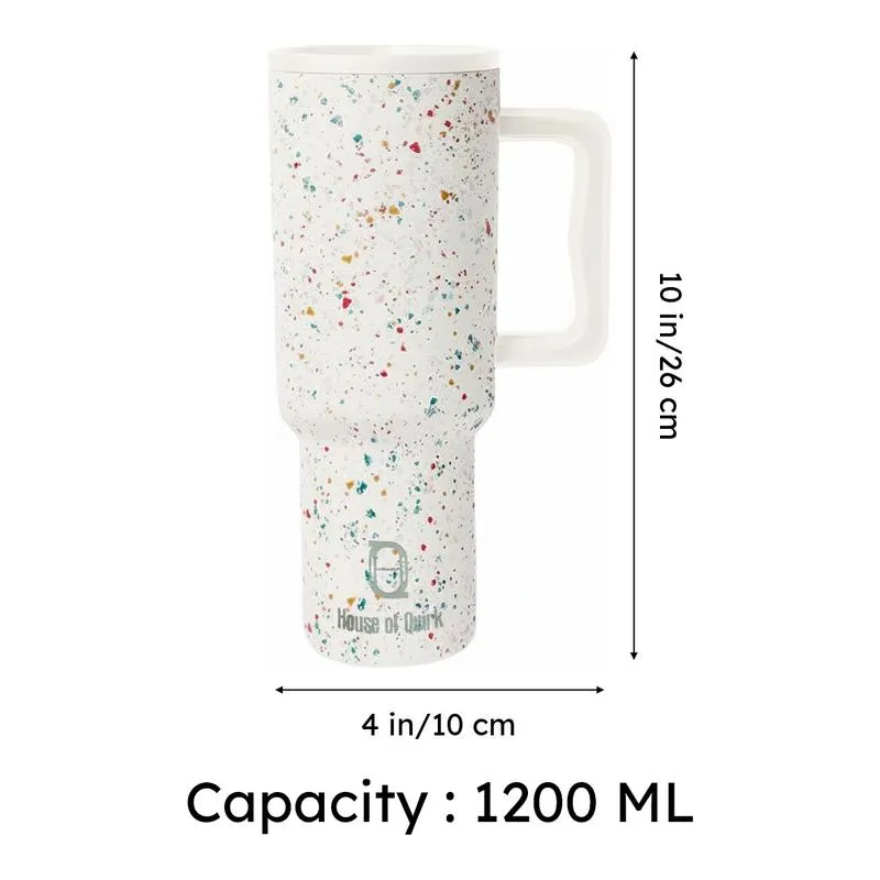 Pop Luxe Stainless Steel Tumbler (1200 ML) - White media 8