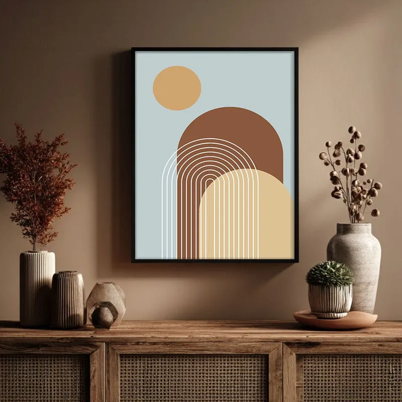 Rhythm Lines Canvas Wall Painting With Black Frame media 6