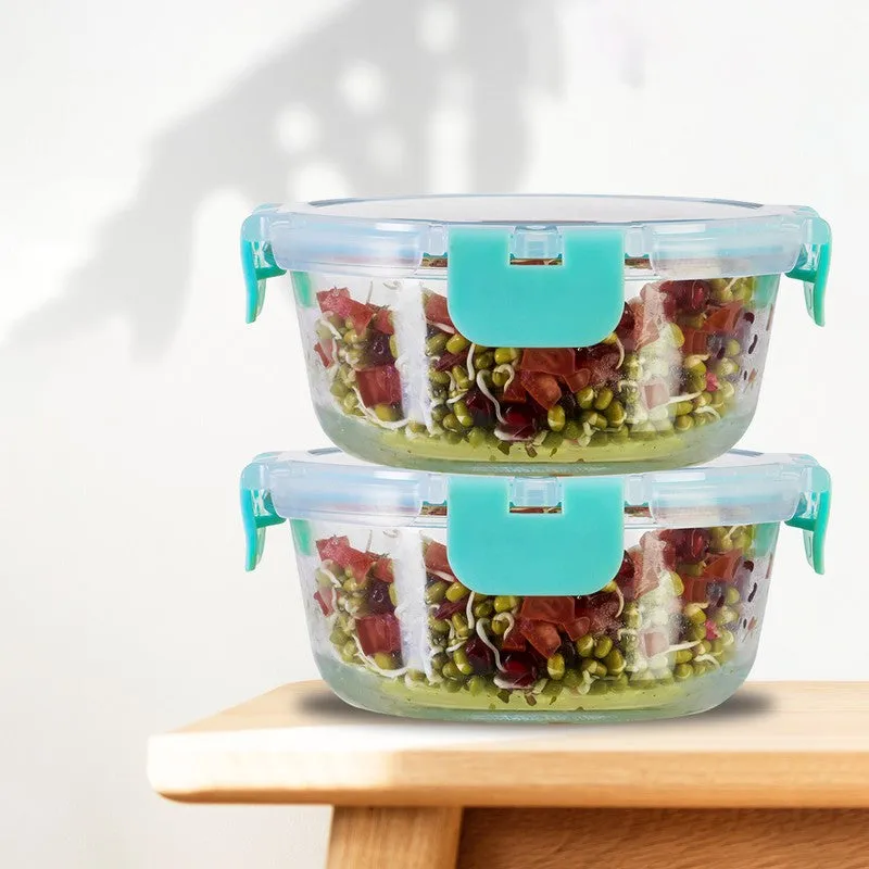 Bitez Leak Proof Glass Lunch Box (780 mL Each) - Set Of Two media 3