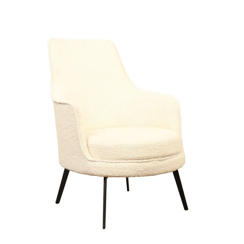Trendra Neem Wood Lounge Chair - White media 3