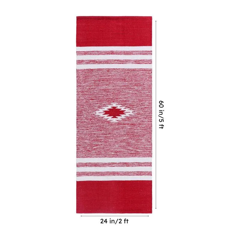 Decoria Cotton Runner Rug - Red media 7