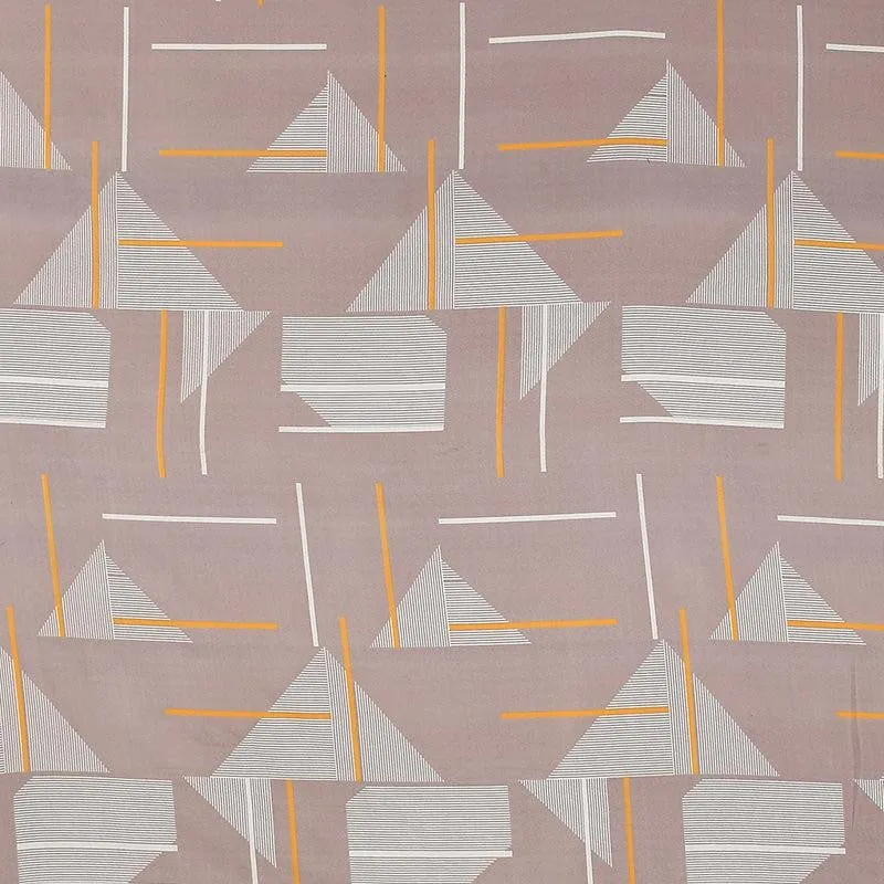 Huxley Abstract Microfiber Bedsheet (Light Brown) - 130 GSM media 5