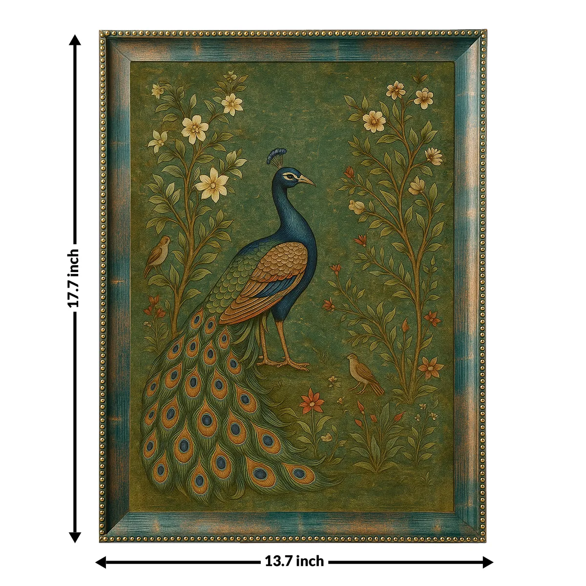 Royal Peacock Bloom Wall Art - Set Of Two media 7
