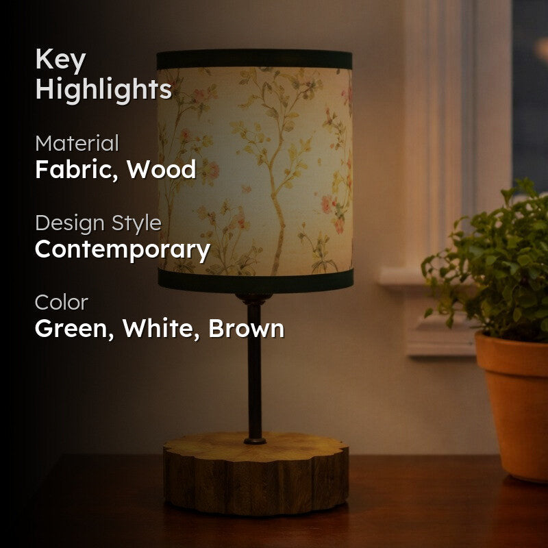 Brighton Halo Cotton Table Lamp - Green media 2