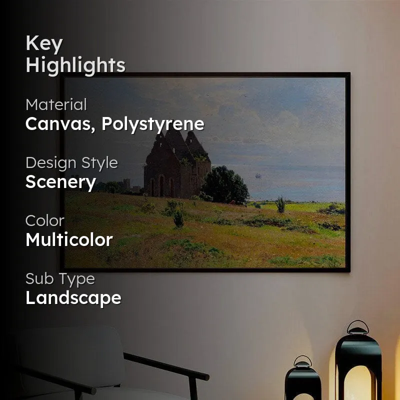 Summer Time Canvas Wall Painting - Black Frame media 2