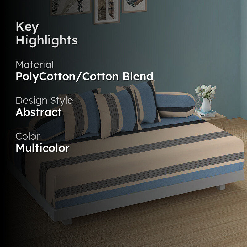 NeoLines Poly Cotton Diwan Set - Six Piece Set media 2