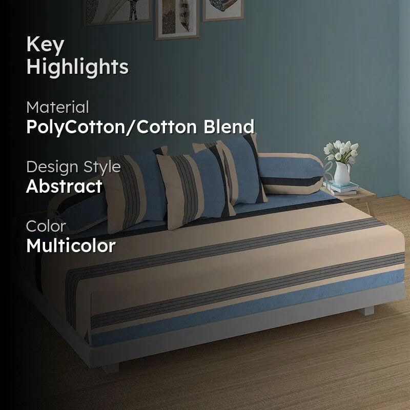 NeoLines Poly Cotton Diwan Set - Six Piece Set - 2