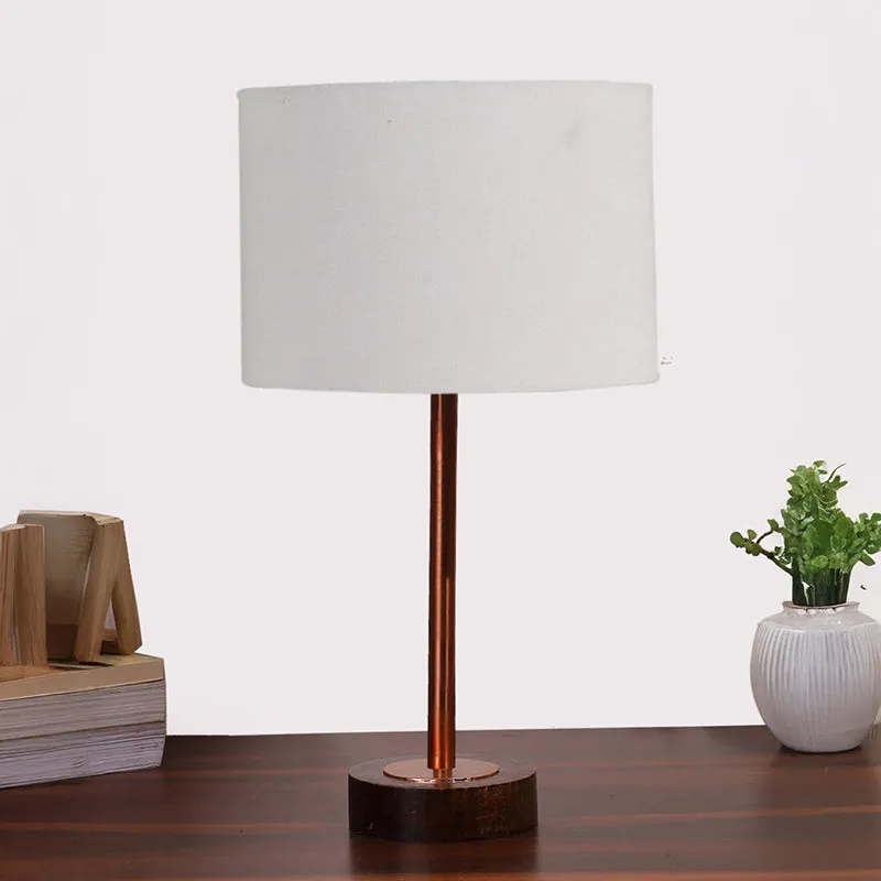 Cotin I Rodin Wooden Table Lamp - Grey,Copper,Brown media 3