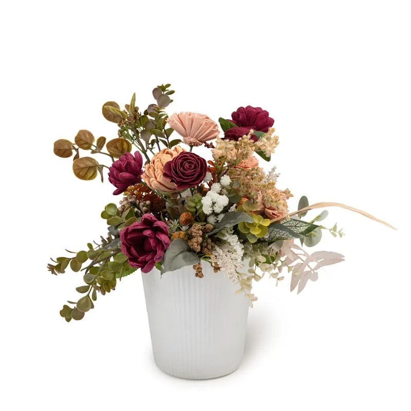 Ayana Solawood Floral Bunch With Pot media 4