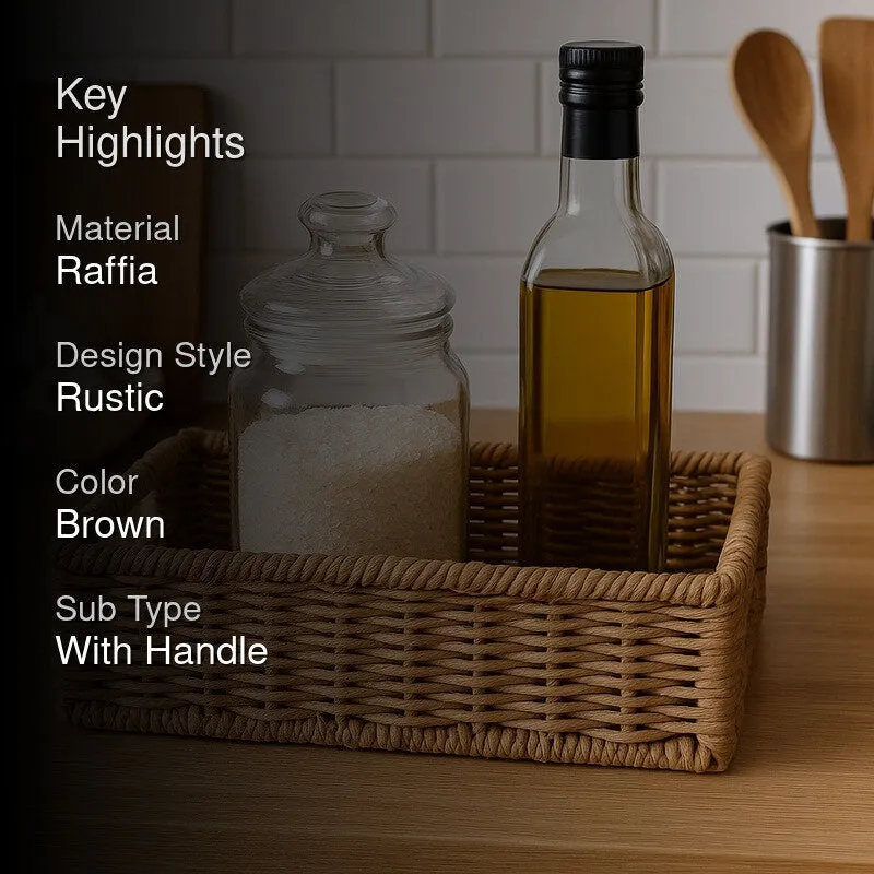 Orion Raffia Storage Basket media 2