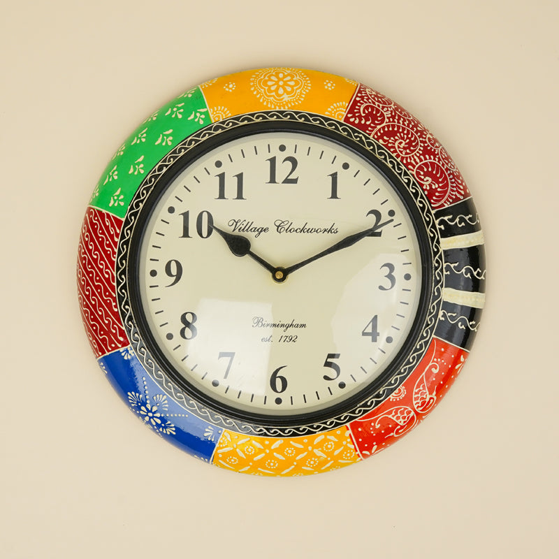 Timeless Tints Hand Painted Wood Wall Clock media 3