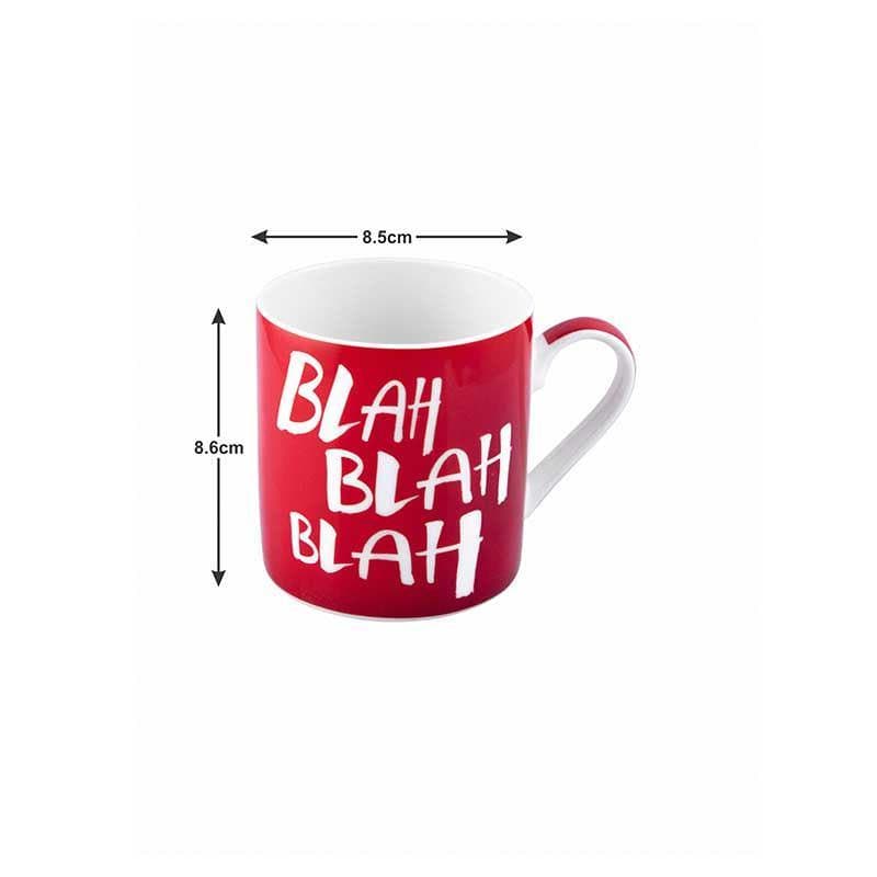 Blah Bone China Coffee Mug (350 mL Each) - Set of Two media 6