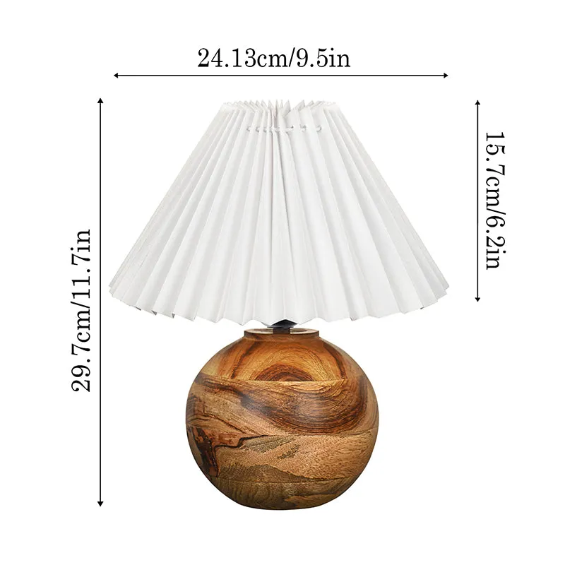 Lark Pleated Fabric Table Lamp - White,Brown media 7