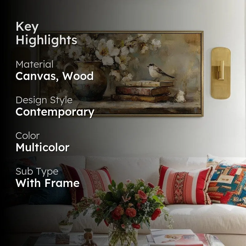 Brushwork Canvas Wall Painting With Frame media 2