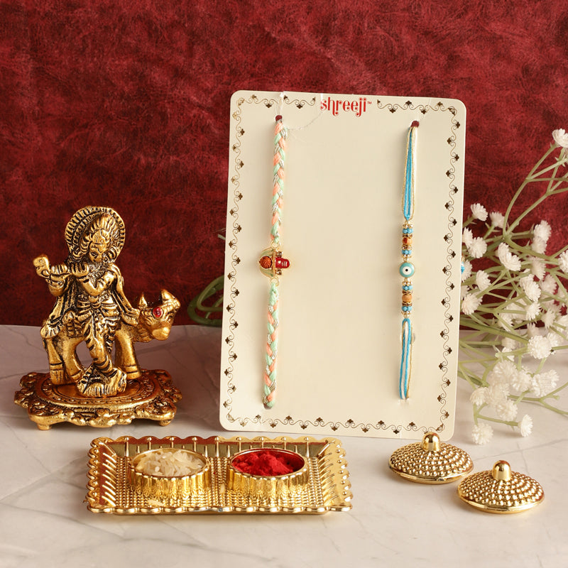 Murali Rudraksha & Evil Eye Rakhi Hamper