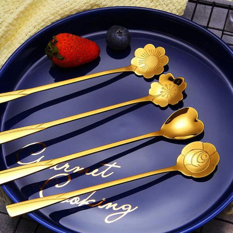 Stailess Steel Dessert Spoon - Set Of Four media 3