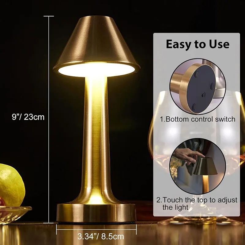 Chteau Glow LED Metal Table Lamp - Gold media 5