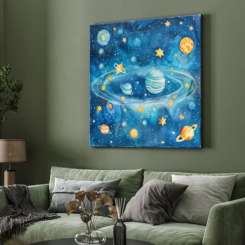Cosmic Galaxy Wall Painting media 4