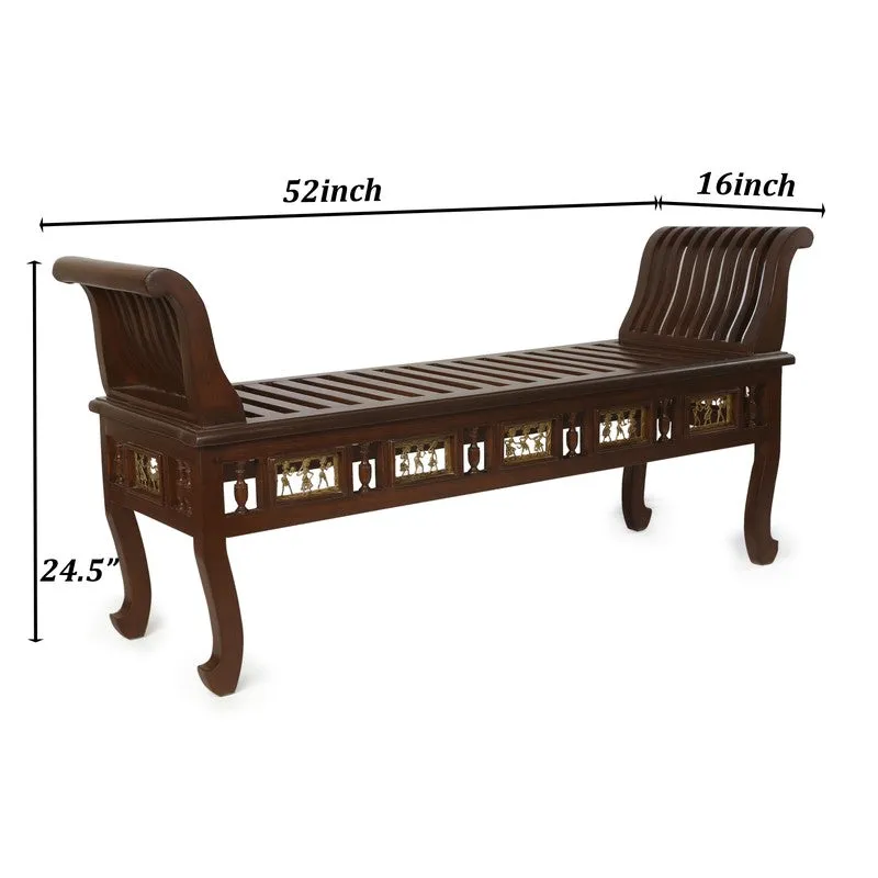 Myla Teak Wood Ottoman media 6