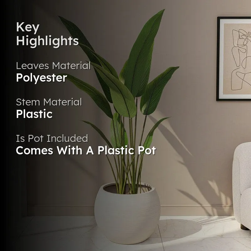 Bold Bird of Paradise Artificial Plant With Black Plastic Pot media 2