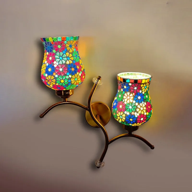 Glowvine Twin Glass Wall Lamp - Multicolor media 6