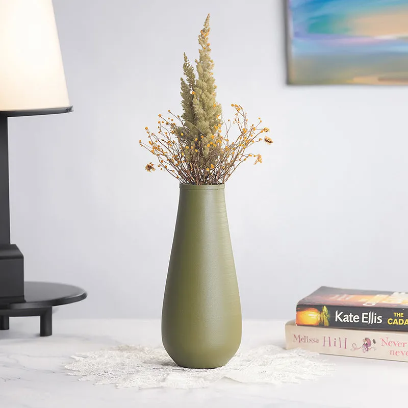 Areitha Metal Vase (Olive) - Set Of Two media 6
