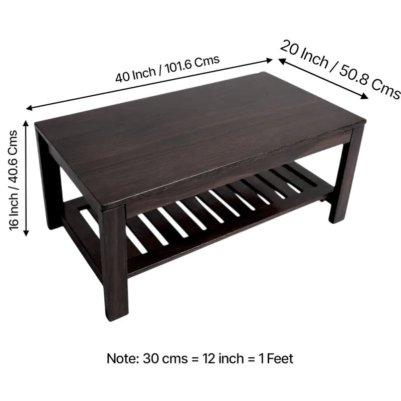 Alvero Sheesham Wooden Center Table - Brown media 11