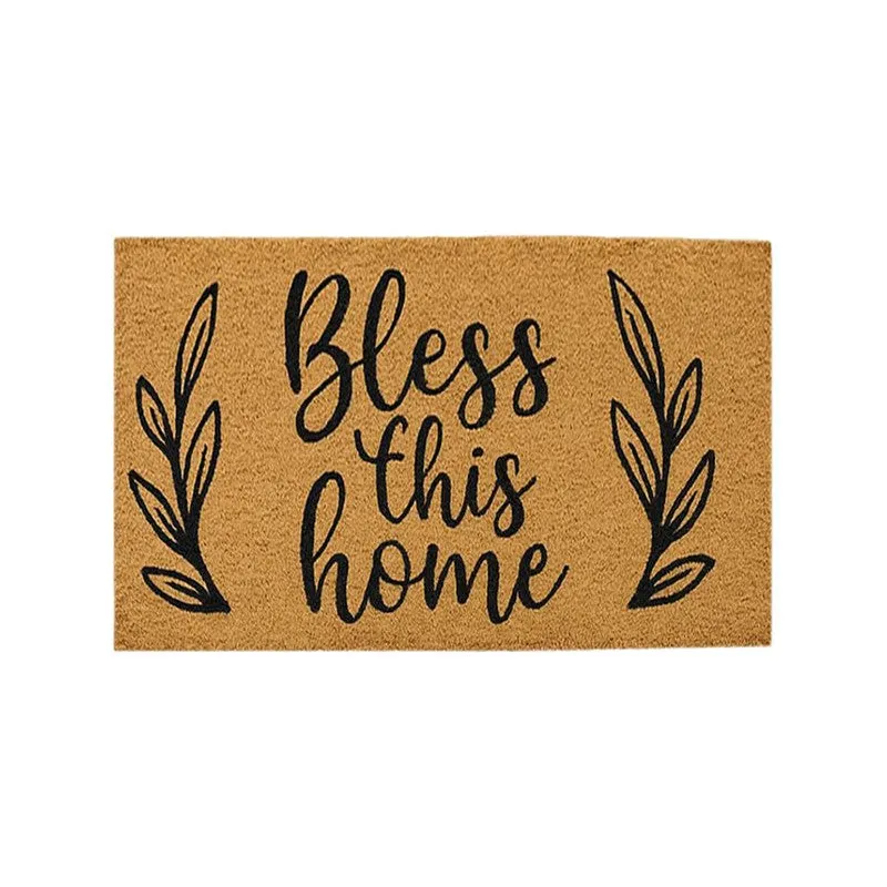 Bless This Home Coir Door Mats - Brown media 4