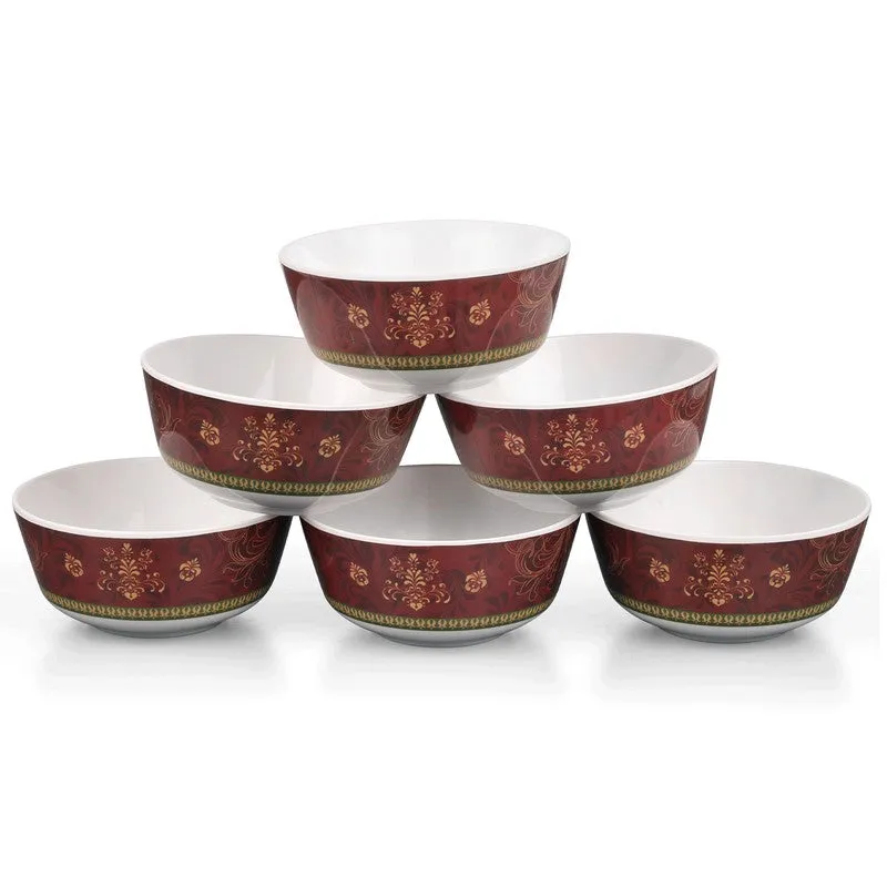 Ornamental Melamine Snack Bowls (200 mL Each) - Set of Six media 6