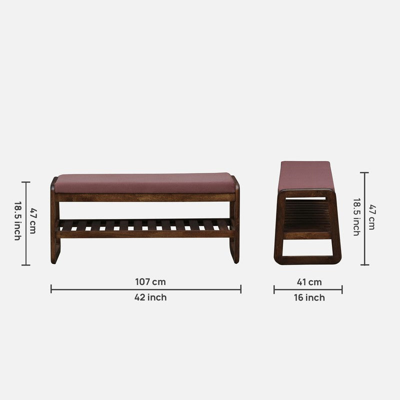 Tread Mango Wood Shoe Rack - Pink media 11