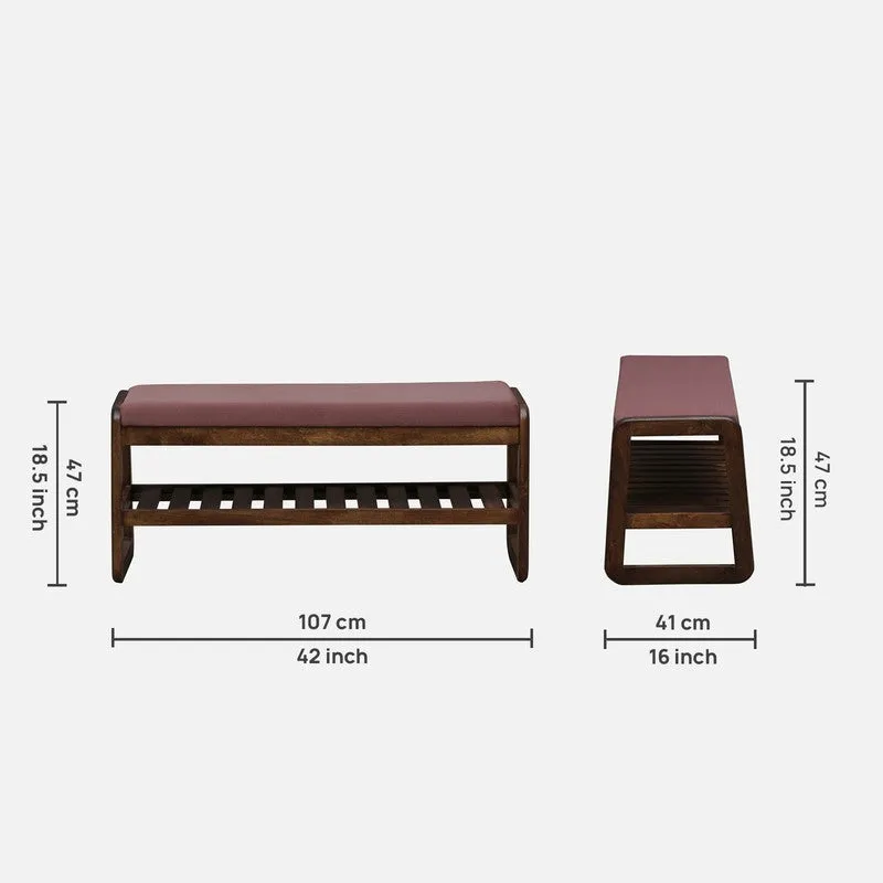 Tread Mango Wood Shoe Rack - Pink media 11