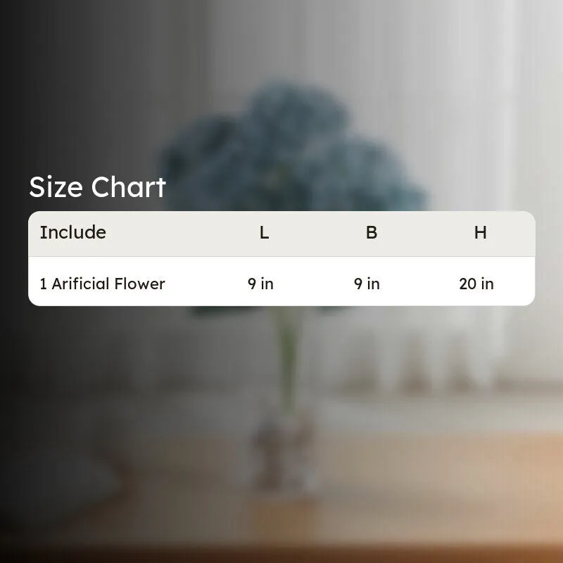 Blushira Hydrangea Artificial Flower - Blue media 8