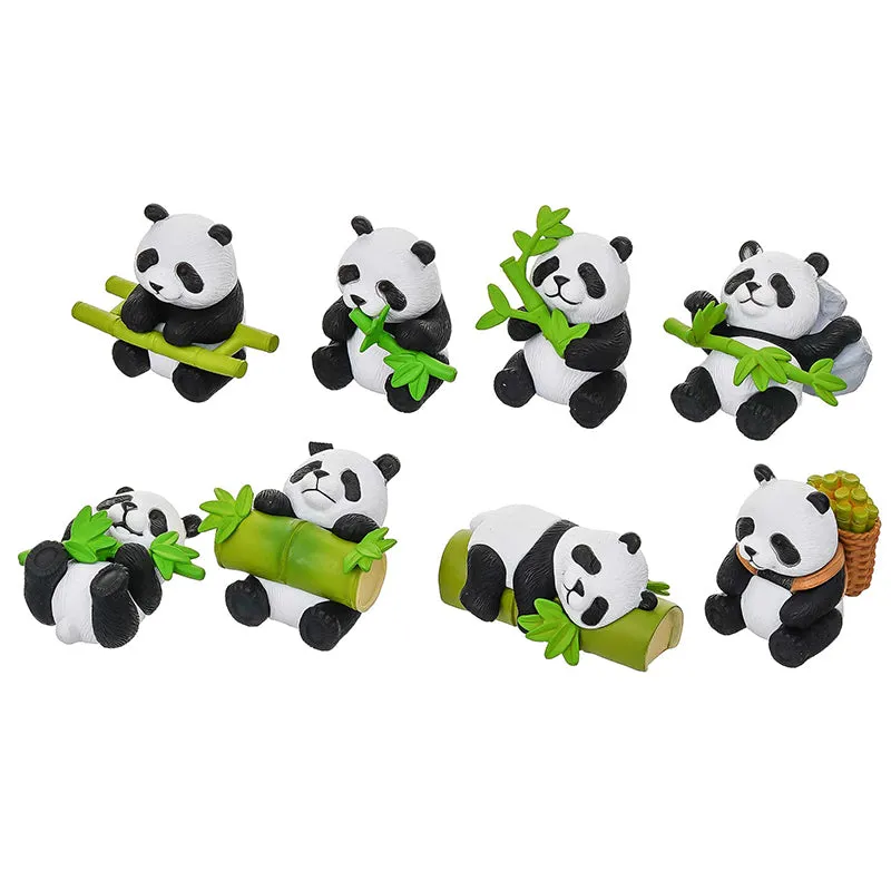 Panda Love Resin Showpiece - Set Of Eight media 5