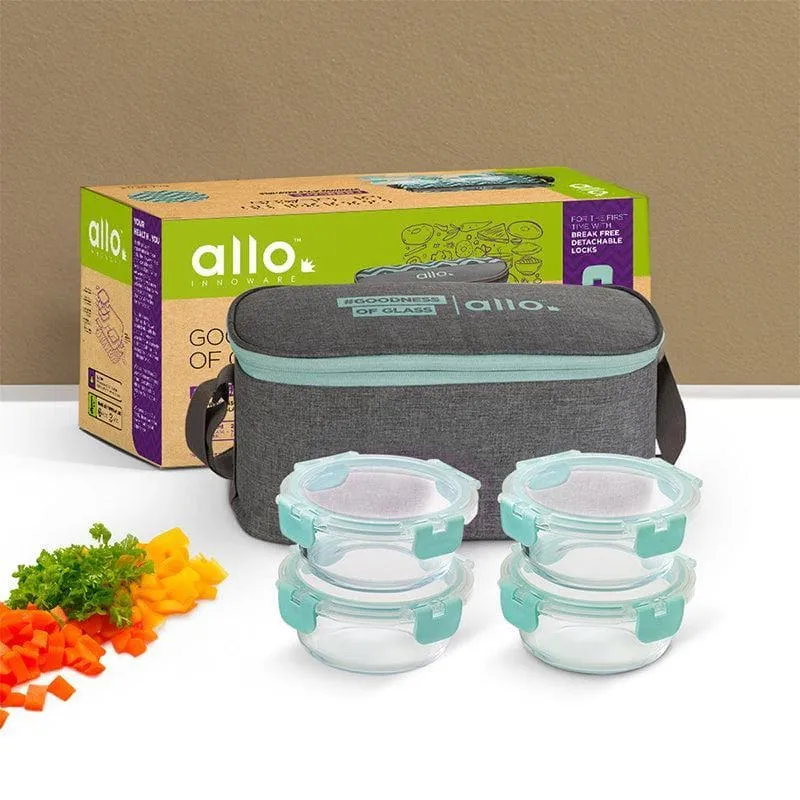 Jonas Lunchbox With Grey Bag (390 ML) - Set Of Four media 3