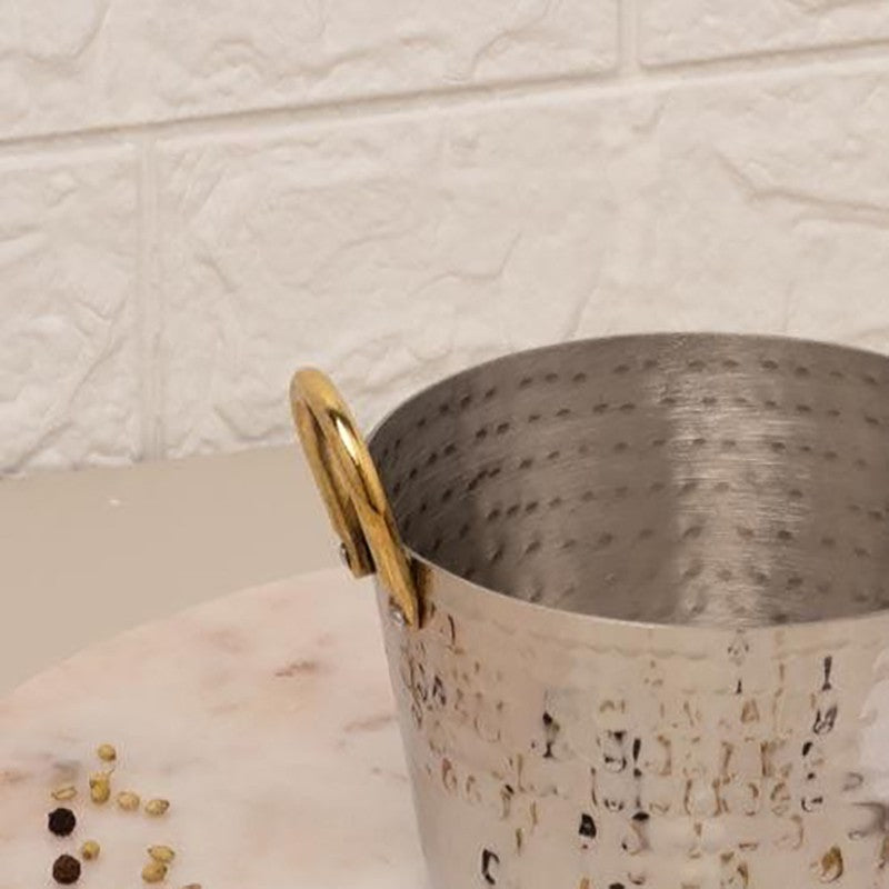 Vintage Charm Hammered Tapered Serving Pot - 950 ML media 5