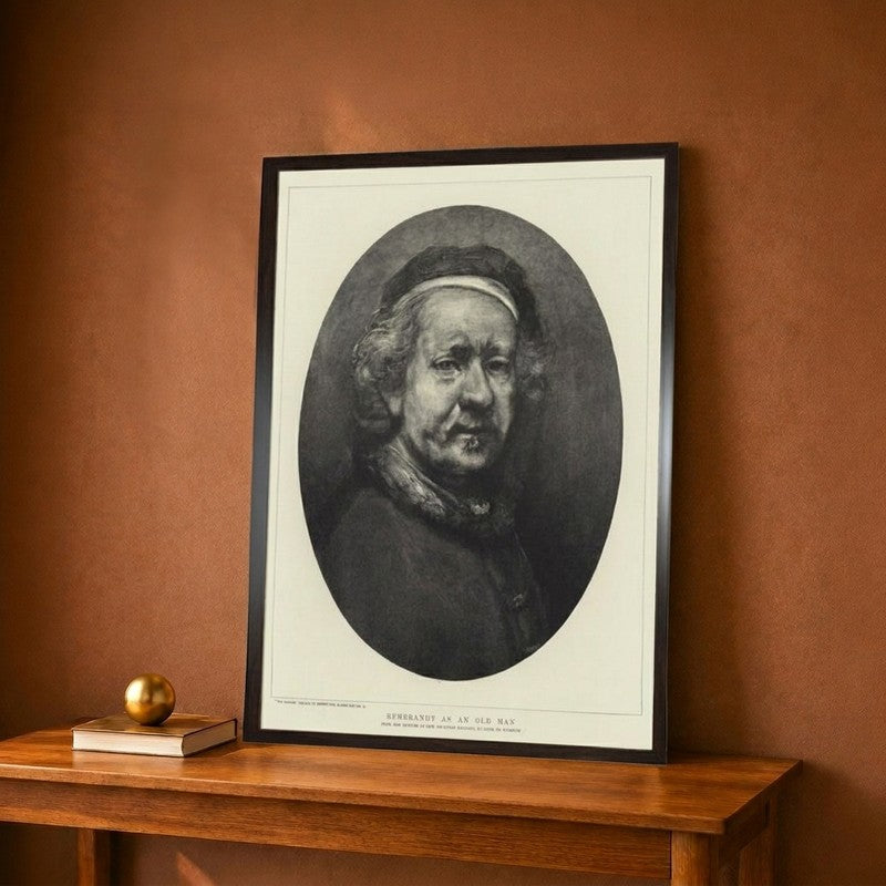 Rembrandt As An Old Man Canvas Wall Painting - 9 x 12 Inches