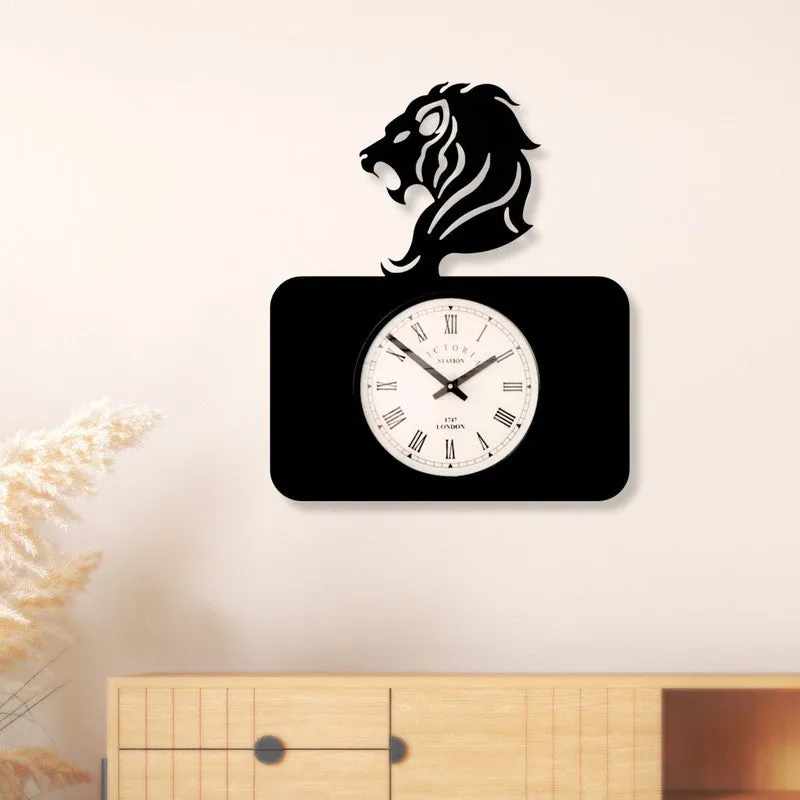 Leo Steel Analog Wall Clock - Black media 1