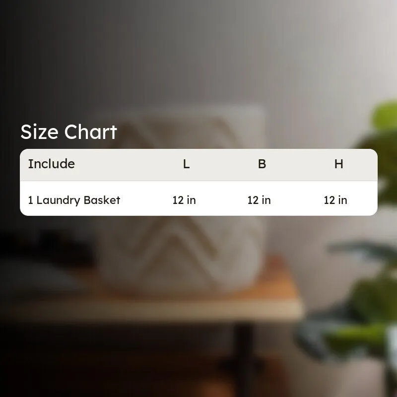 Gila Chevron Natural Fiber Laundry Basket media 5