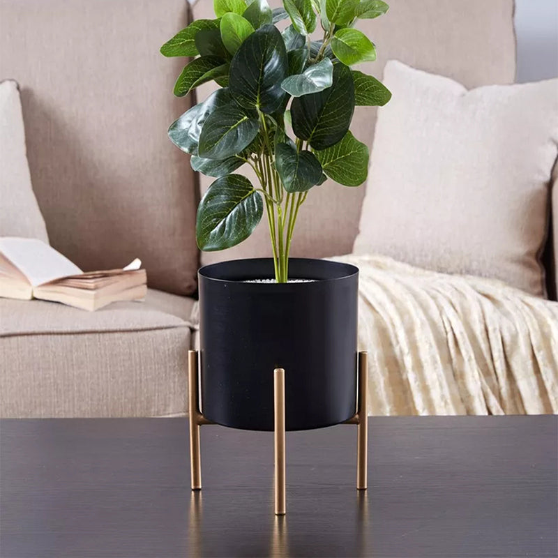 Ashiya Planter With Stand - Black media 2