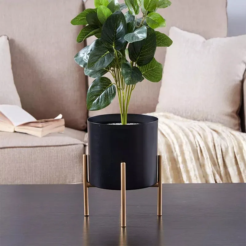 Ashiya Planter With Stand - Black media 2