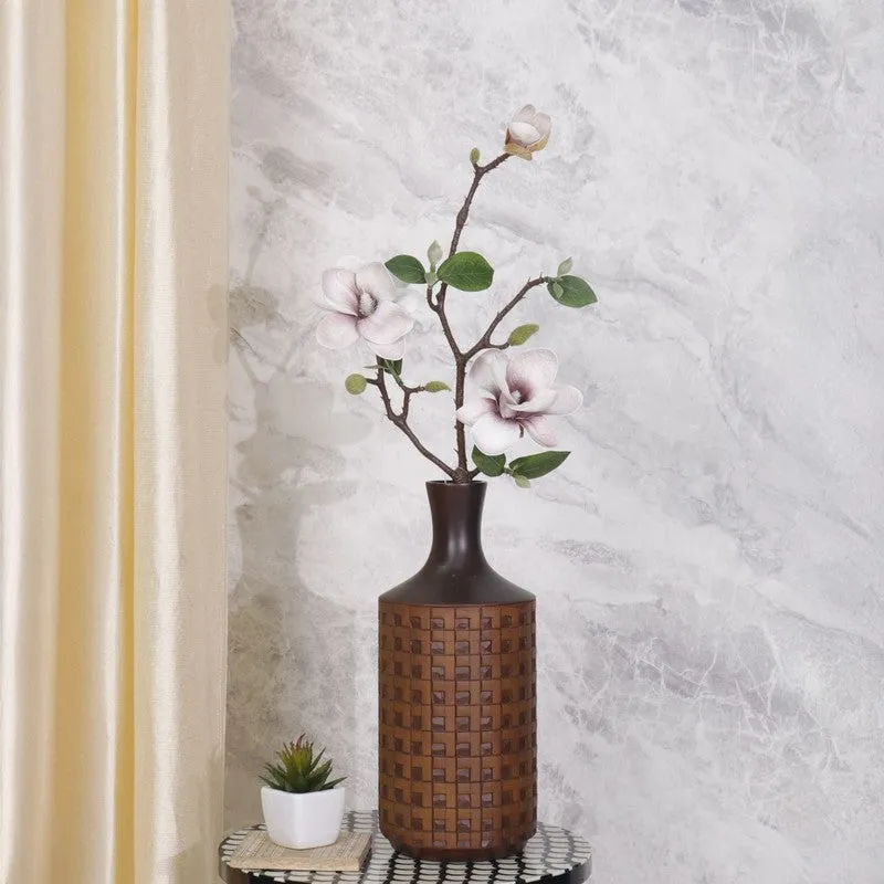 Elegant Magnolia Flower Stick For Modern Spaces - Brown media 4