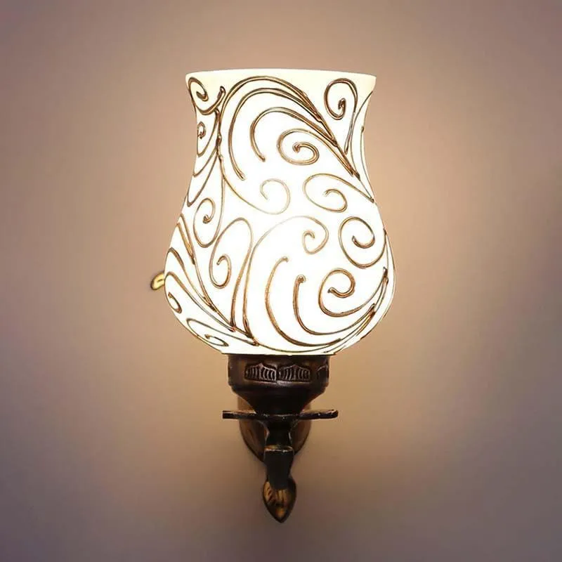Golden Waves Glass & Metal Wall Lamp media 4