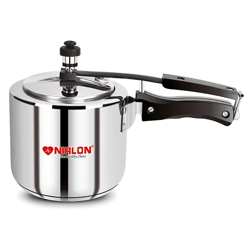 Nirlon Steel Pressure Cooker - 2000 mL/ 7 Inches media 7