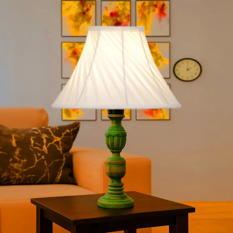 Arvello Oryn Wooden Table Lamp - Ivory media 3