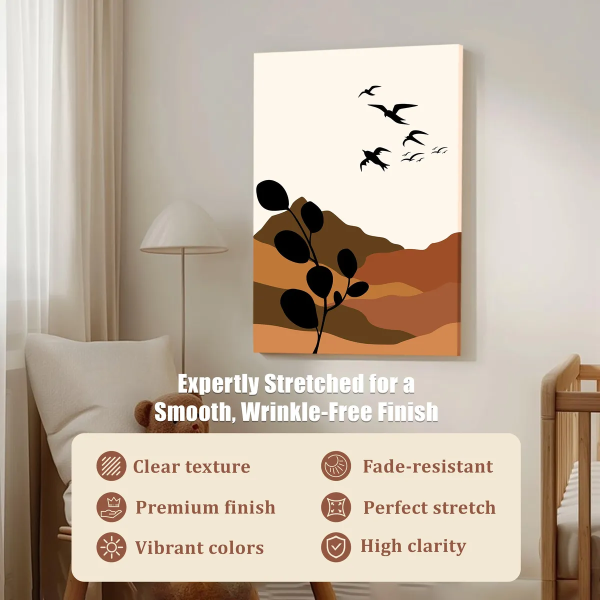 Boho Blush Cotton Canvas Wall Painting media 4
