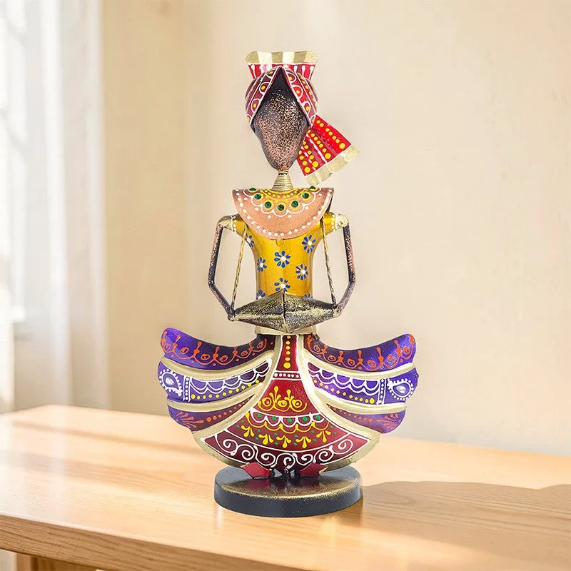 Folk Musician Iron Showpiece - Gold,Red media 1