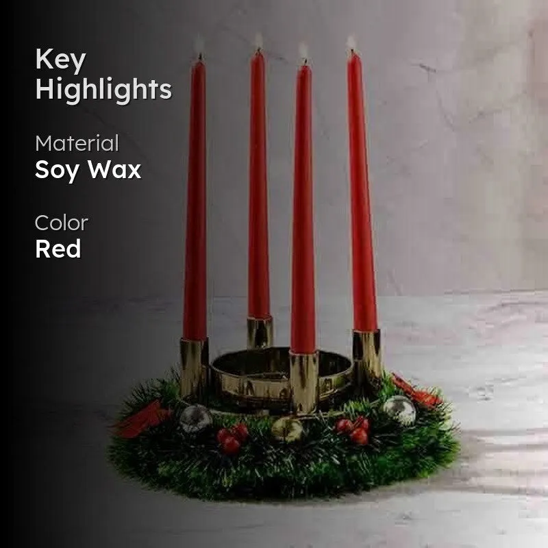 Crimson Glow S0y Wax Candles - Set of Four media 2