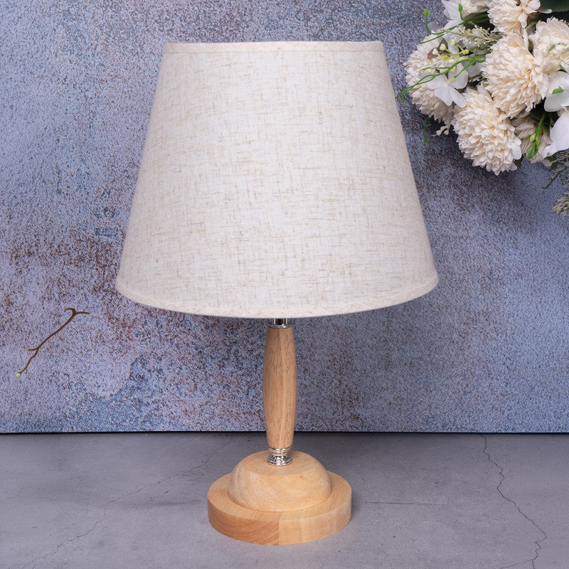 AarviDecor Branson Decorative Wooden Table Lamp - White media 6