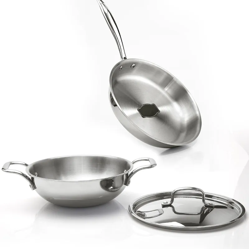 Zoraware Kadhai 1600 ML With Frying Pan & Lid (20 cm) media 5