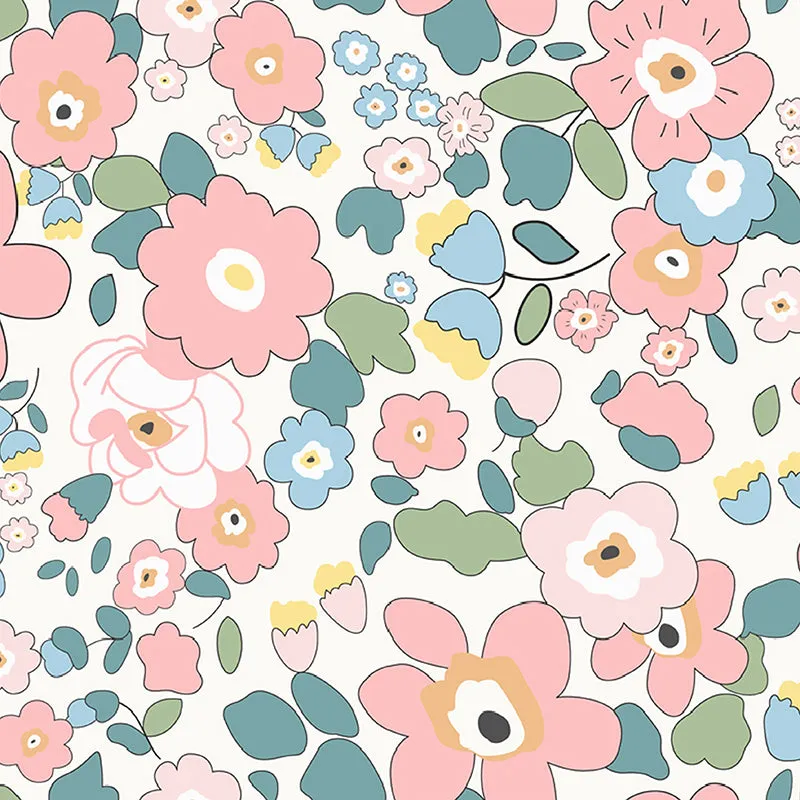 Doodled Blossoms II Fitted Microfiber Microfiber Bedsheet - 150 GSM media 4